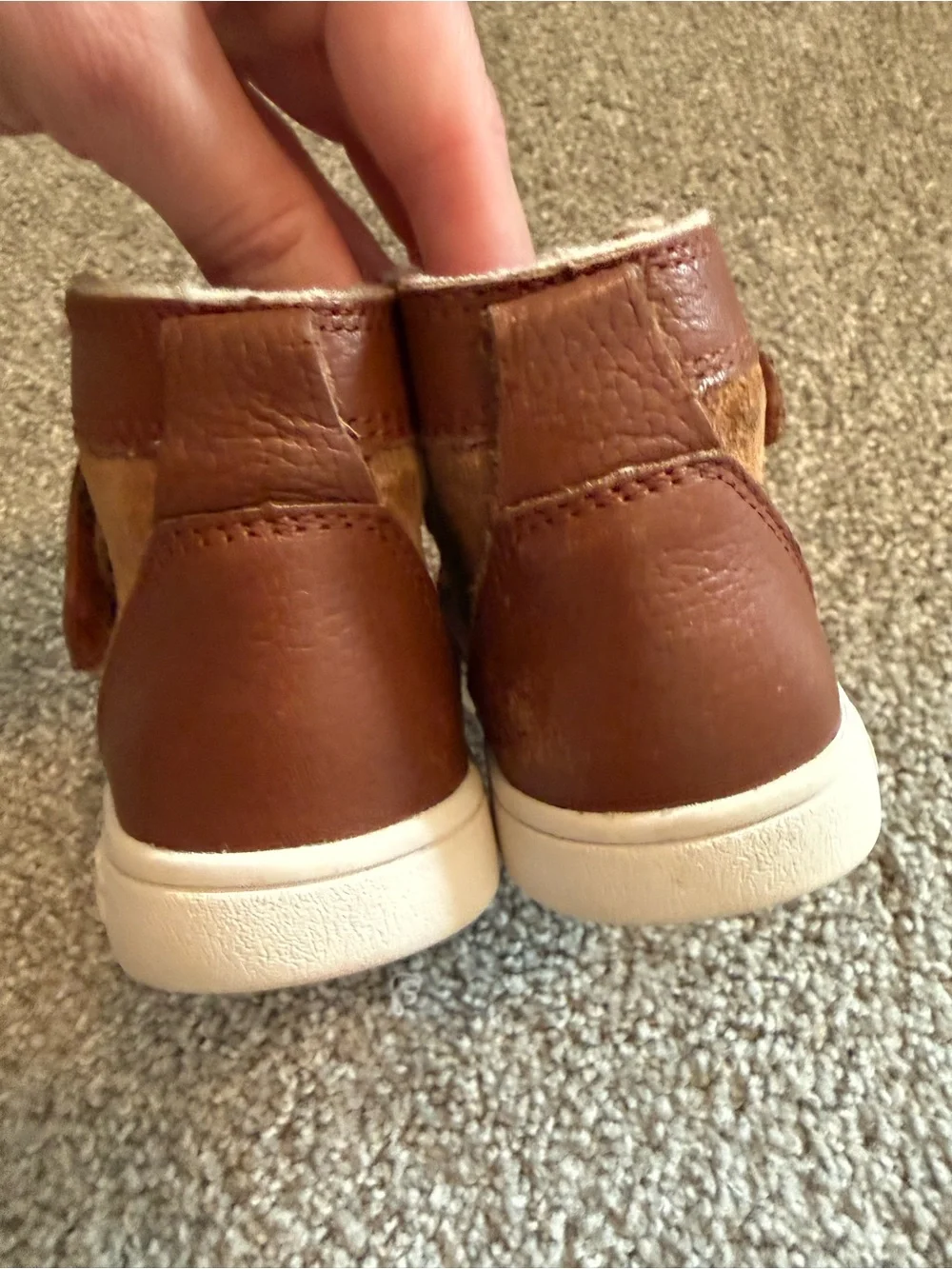 UGG Kids Chestnut Brown Velcro Boot Sneakers
